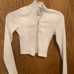 white tna zip up